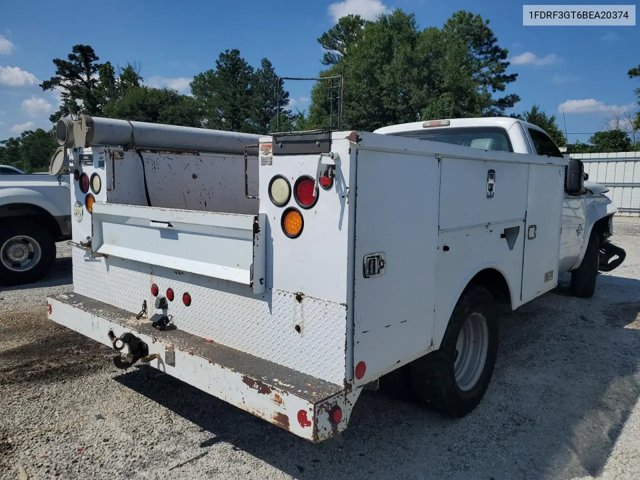 2011 Ford F350 Super Duty VIN: 1FDRF3GT6BEA20374 Lot: 62145035