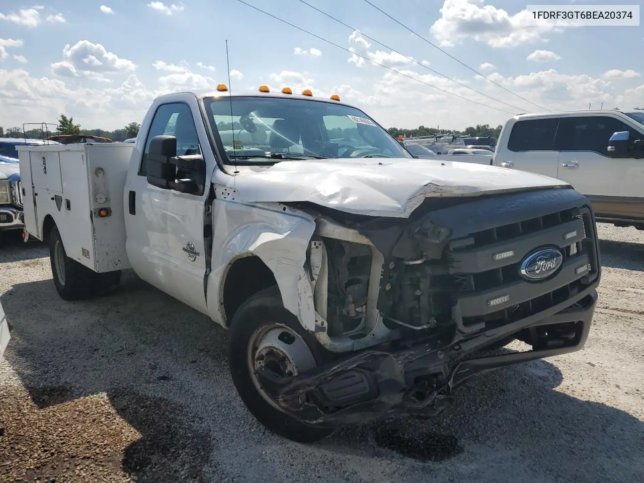 2011 Ford F350 Super Duty VIN: 1FDRF3GT6BEA20374 Lot: 62145035