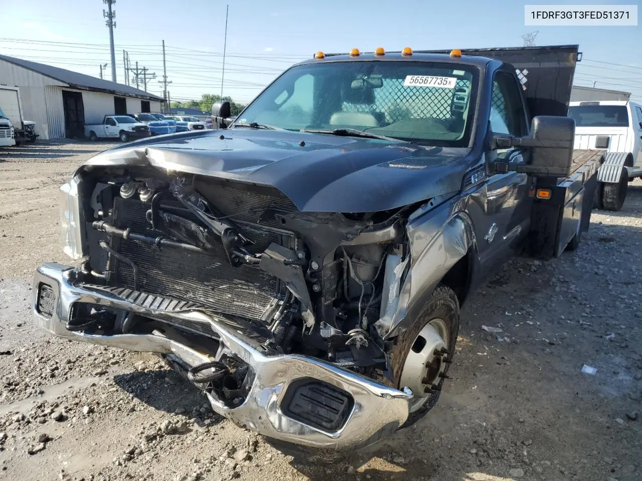 2015 Ford F350 Super Duty VIN: 1FDRF3GT3FED51371 Lot: 56567735