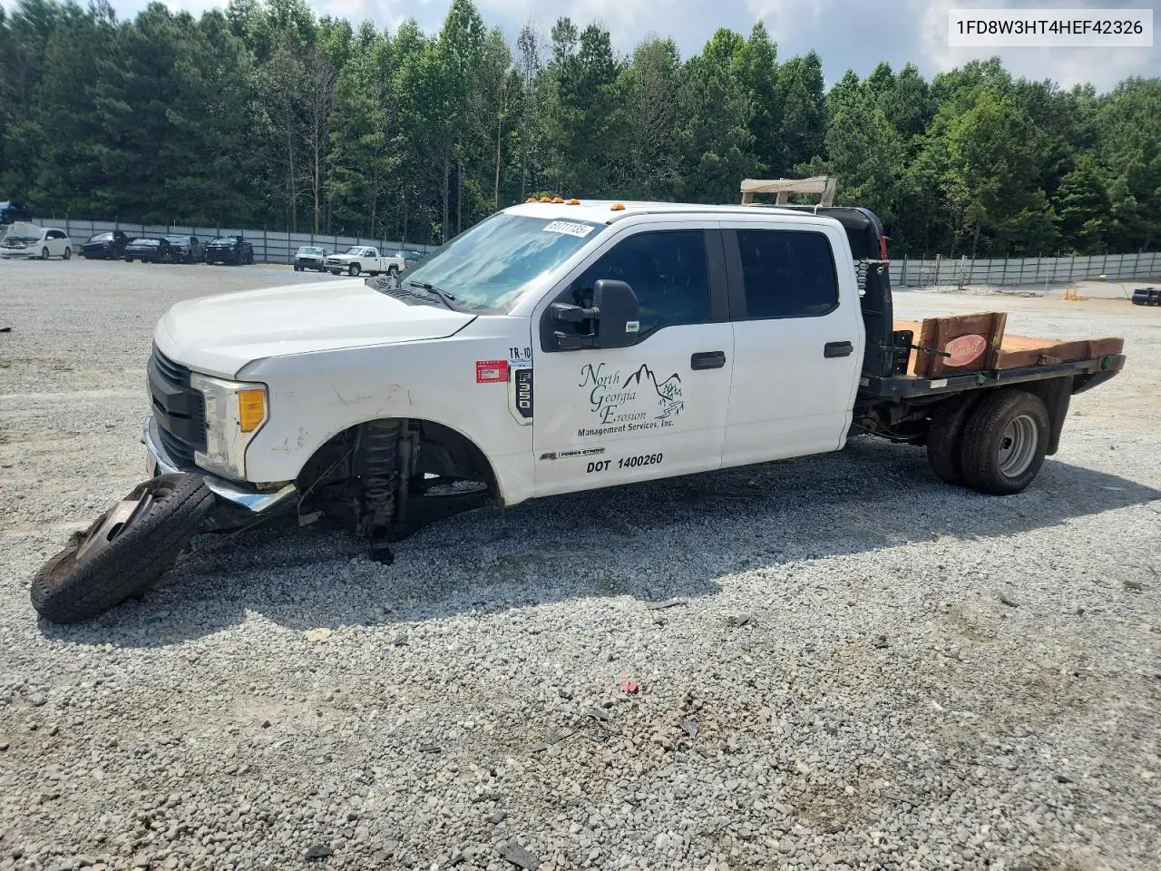 2017 Ford F350 Super Duty VIN: 1FD8W3HT4HEF42326 Lot: 61711135