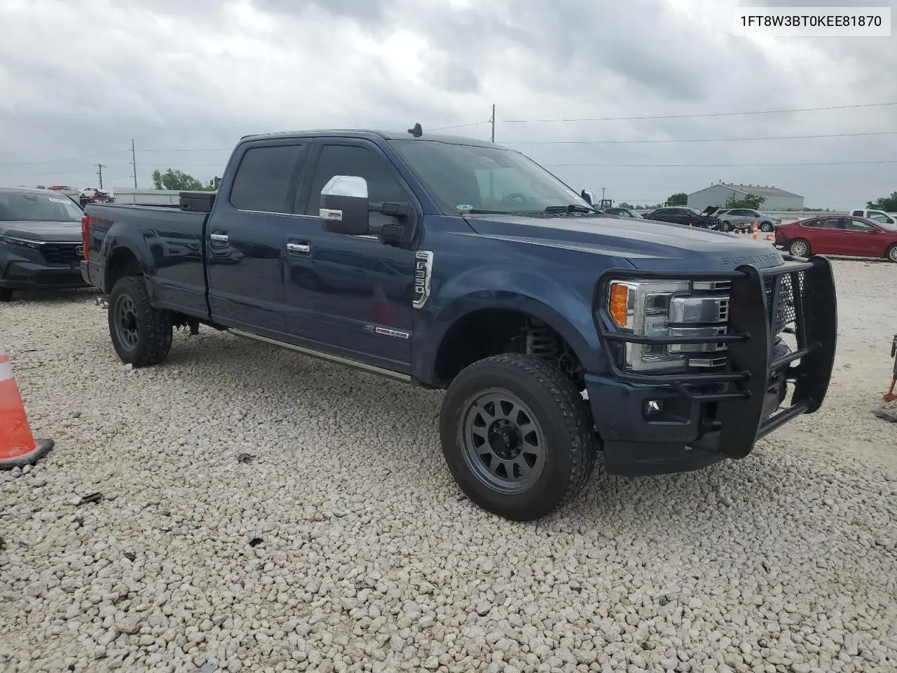 2019 Ford F350 Super Duty VIN: 1FT8W3BT0KEE81870 Lot: 54056135