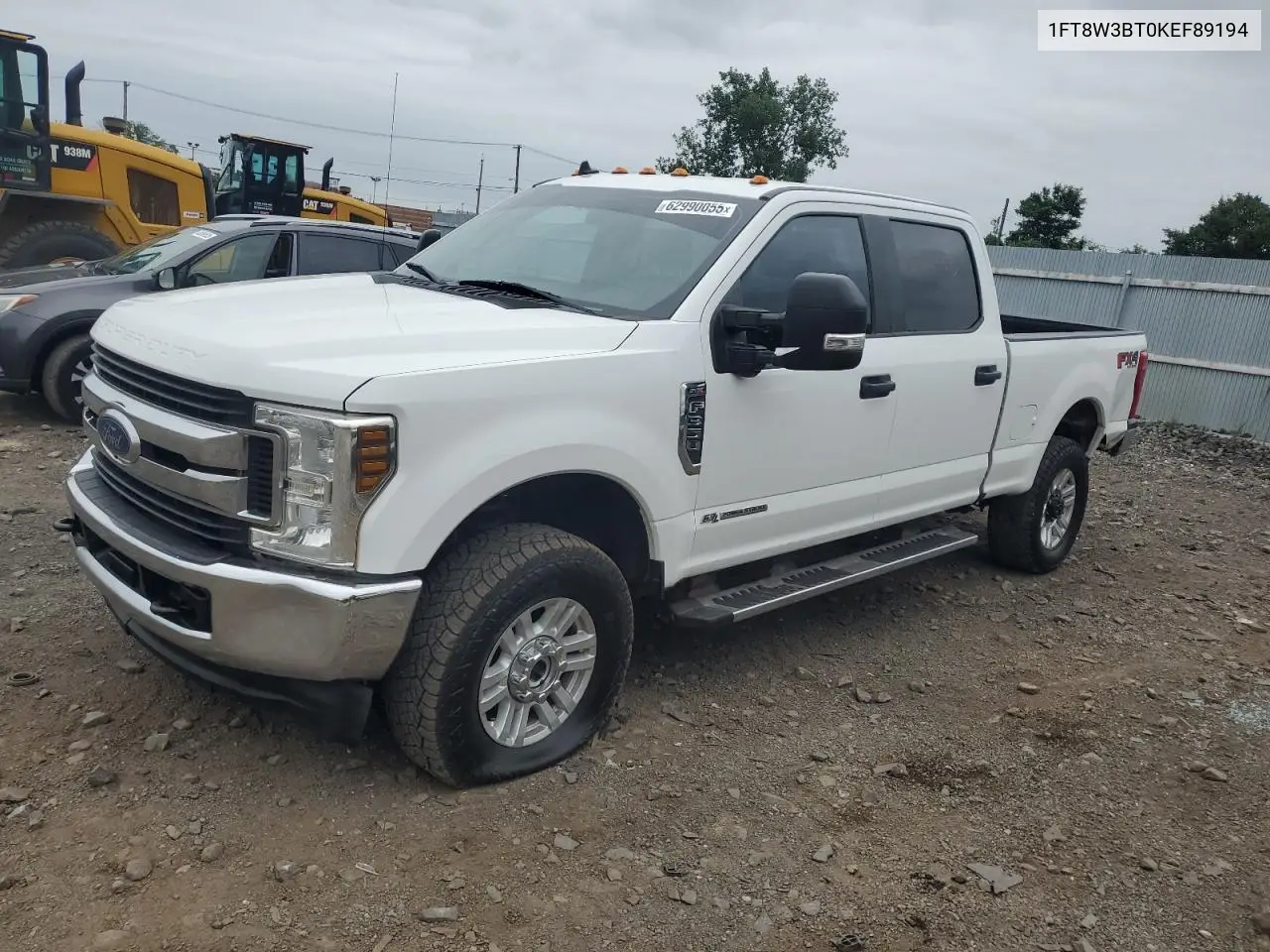 2019 Ford F350 Super Duty VIN: 1FT8W3BT0KEF89194 Lot: 62990055
