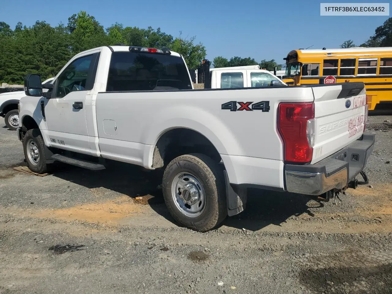 2020 Ford F350 Super Duty VIN: 1FTRF3B6XLEC63452 Lot: 60997385