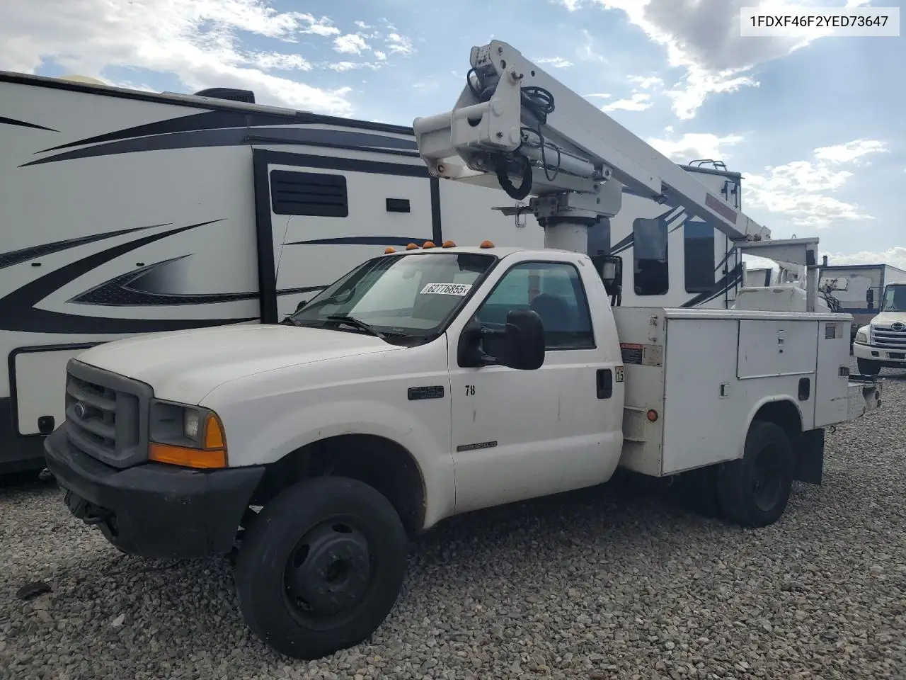 2000 Ford F450 Super Duty VIN: 1FDXF46F2YED73647 Lot: 62776855