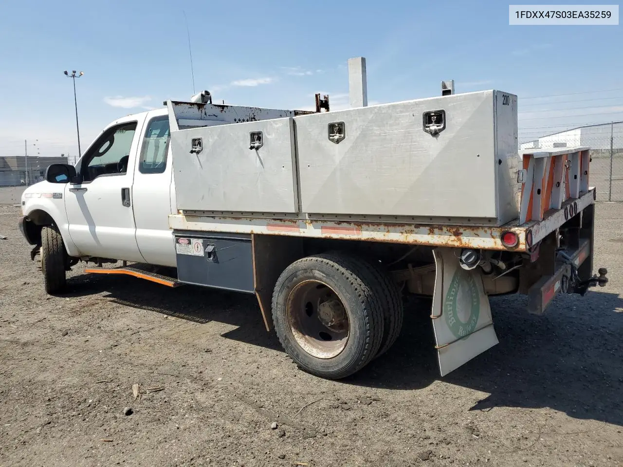 2003 Ford F450 Super Duty VIN: 1FDXX47S03EA35259 Lot: 58870235