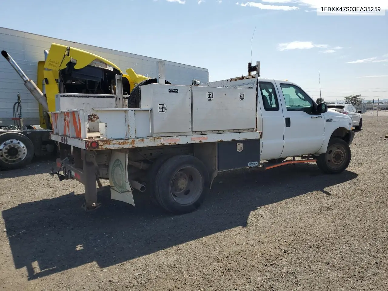 2003 Ford F450 Super Duty VIN: 1FDXX47S03EA35259 Lot: 58870235