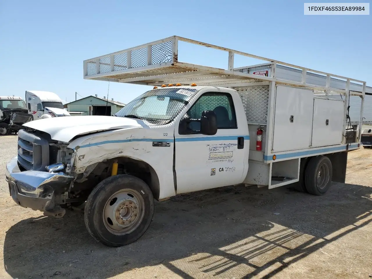 2003 Ford F450 Super Duty VIN: 1FDXF46S53EA89984 Lot: 60218635