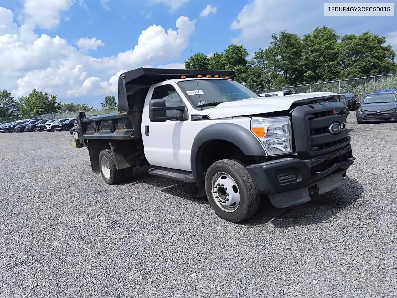 2012 Ford F450 Super Duty VIN: 1FDUF4GY3CEC50015 Lot: 63555065