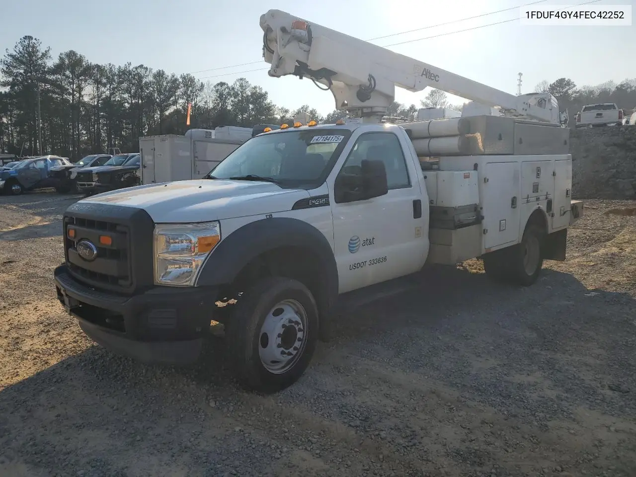 2015 Ford F450 Super Duty VIN: 1FDUF4GY4FEC42252 Lot: 47184175