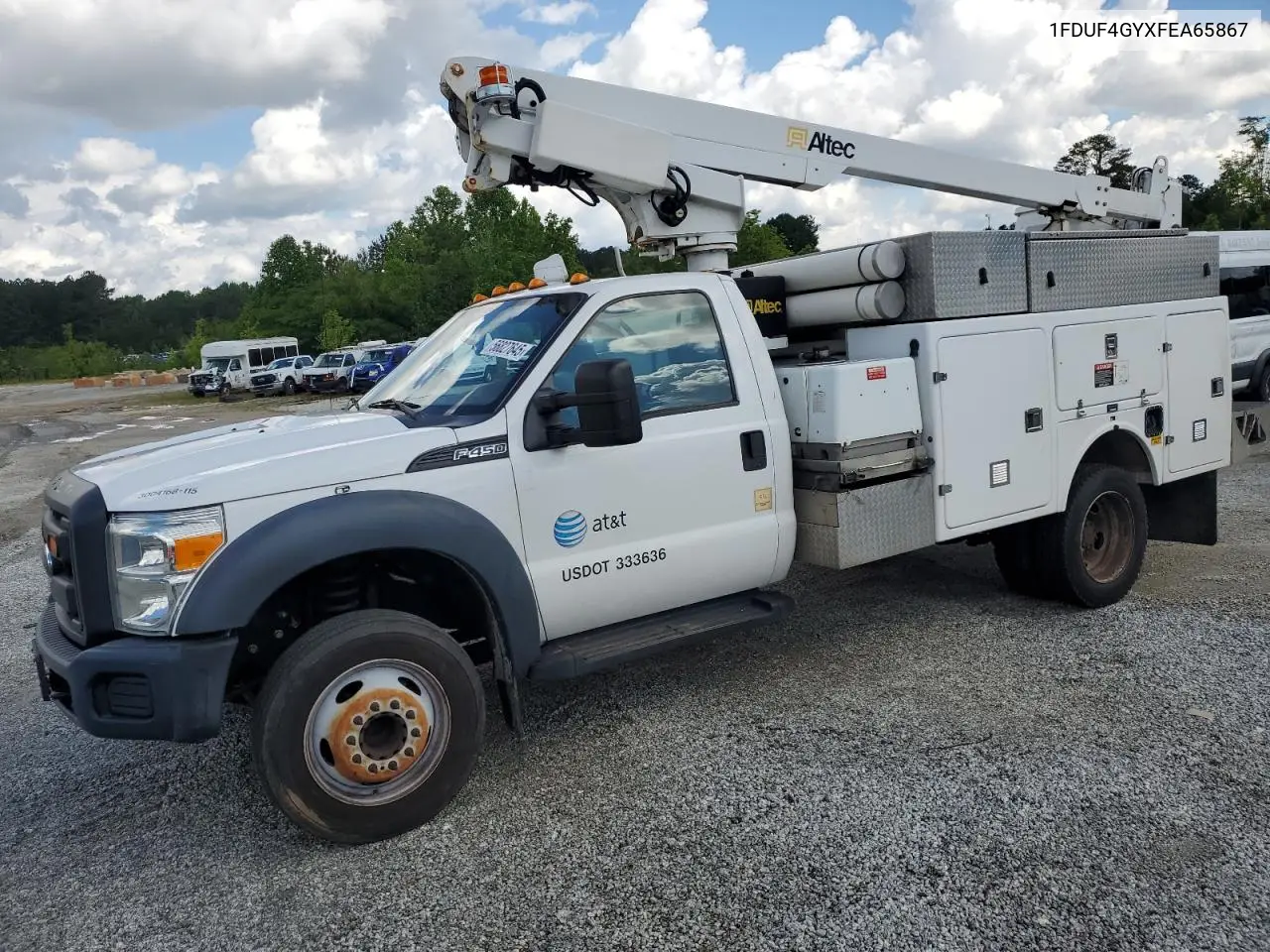 2015 Ford F450 Super Duty VIN: 1FDUF4GYXFEA65867 Lot: 56827645