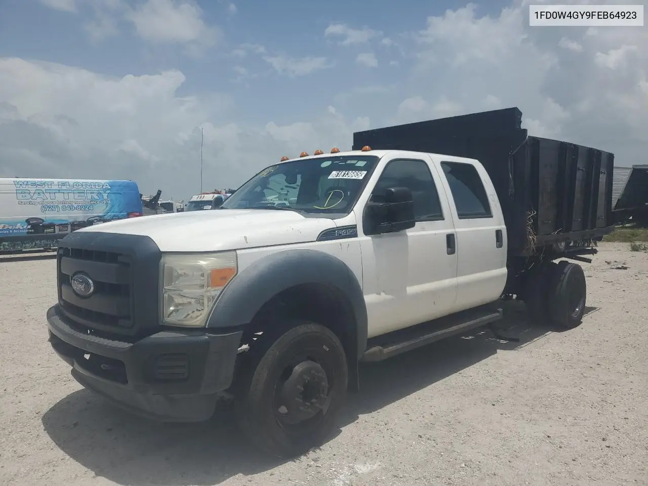 2015 Ford F450 Super Duty VIN: 1FD0W4GY9FEB64923 Lot: 61813665