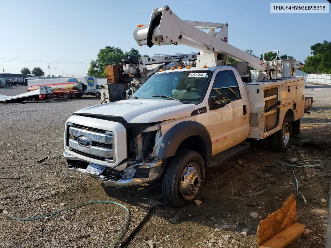 2016 Ford F450 Super Duty VIN: 1FDUF4HY6GEB98318 Lot: 62512645