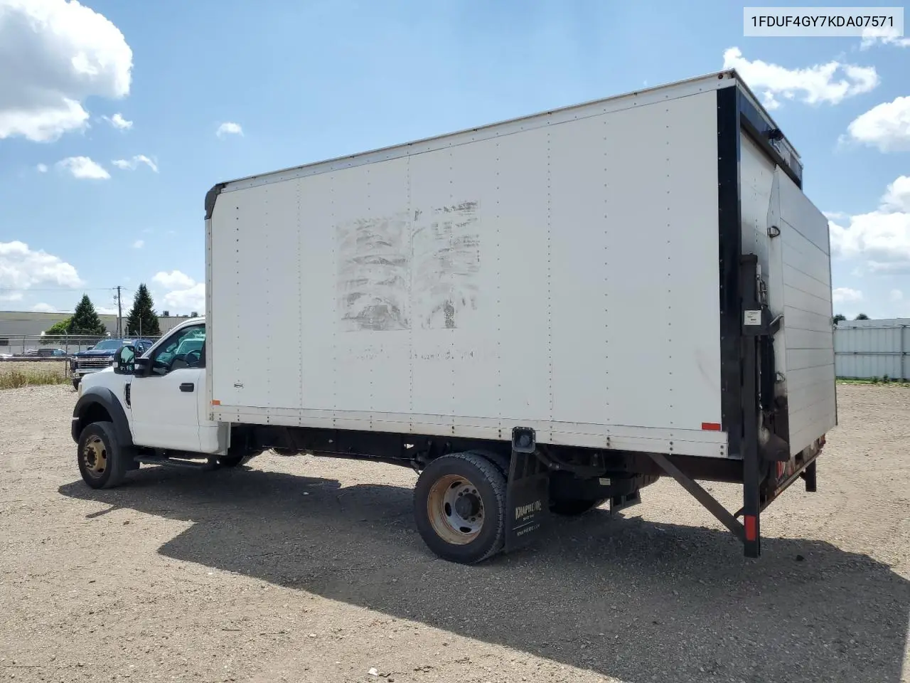 2019 Ford F450 Super Duty VIN: 1FDUF4GY7KDA07571 Lot: 63254245