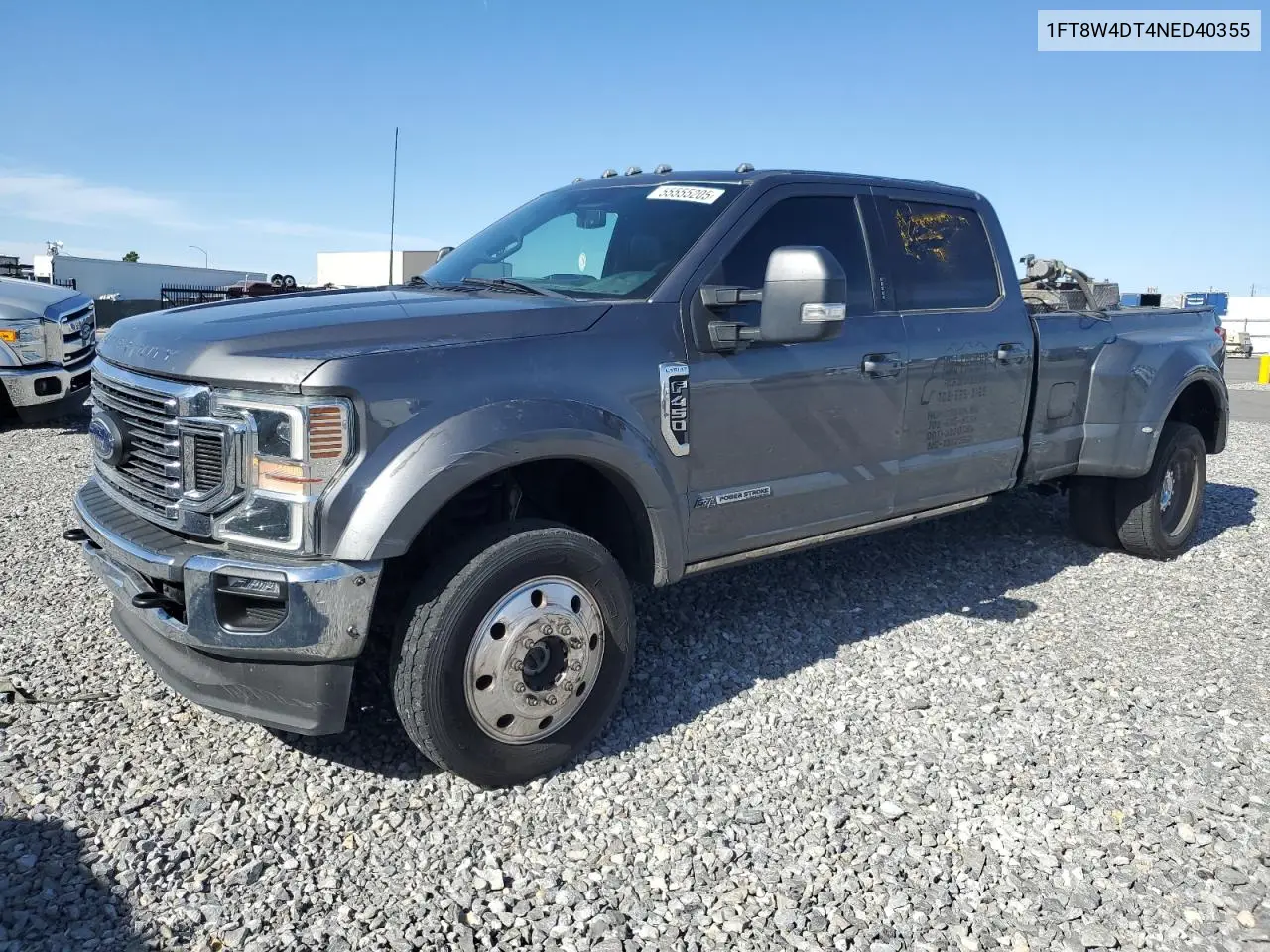 2022 Ford F450 Super Duty VIN: 1FT8W4DT4NED40355 Lot: 55555205
