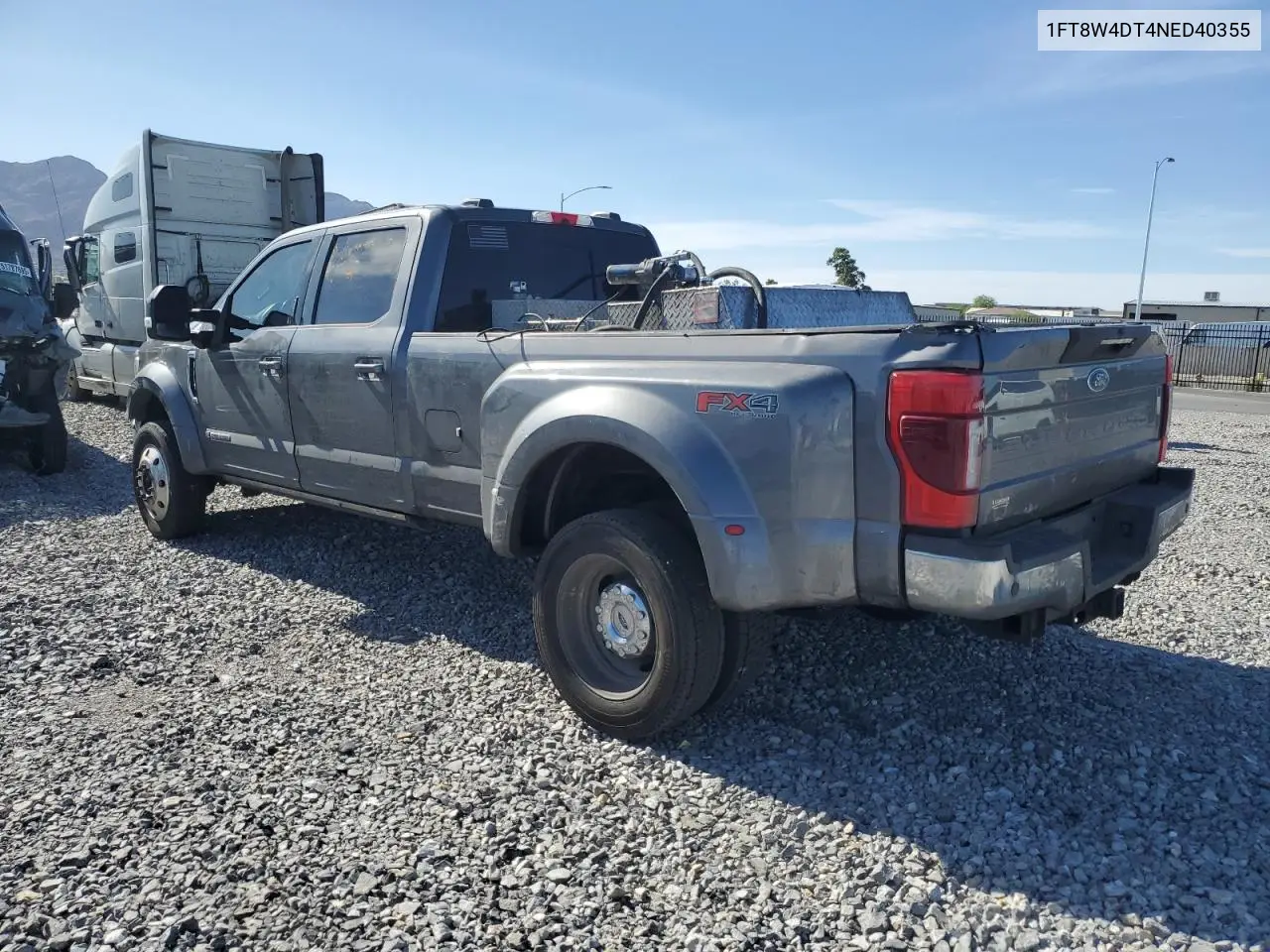 2022 Ford F450 Super Duty VIN: 1FT8W4DT4NED40355 Lot: 55555205