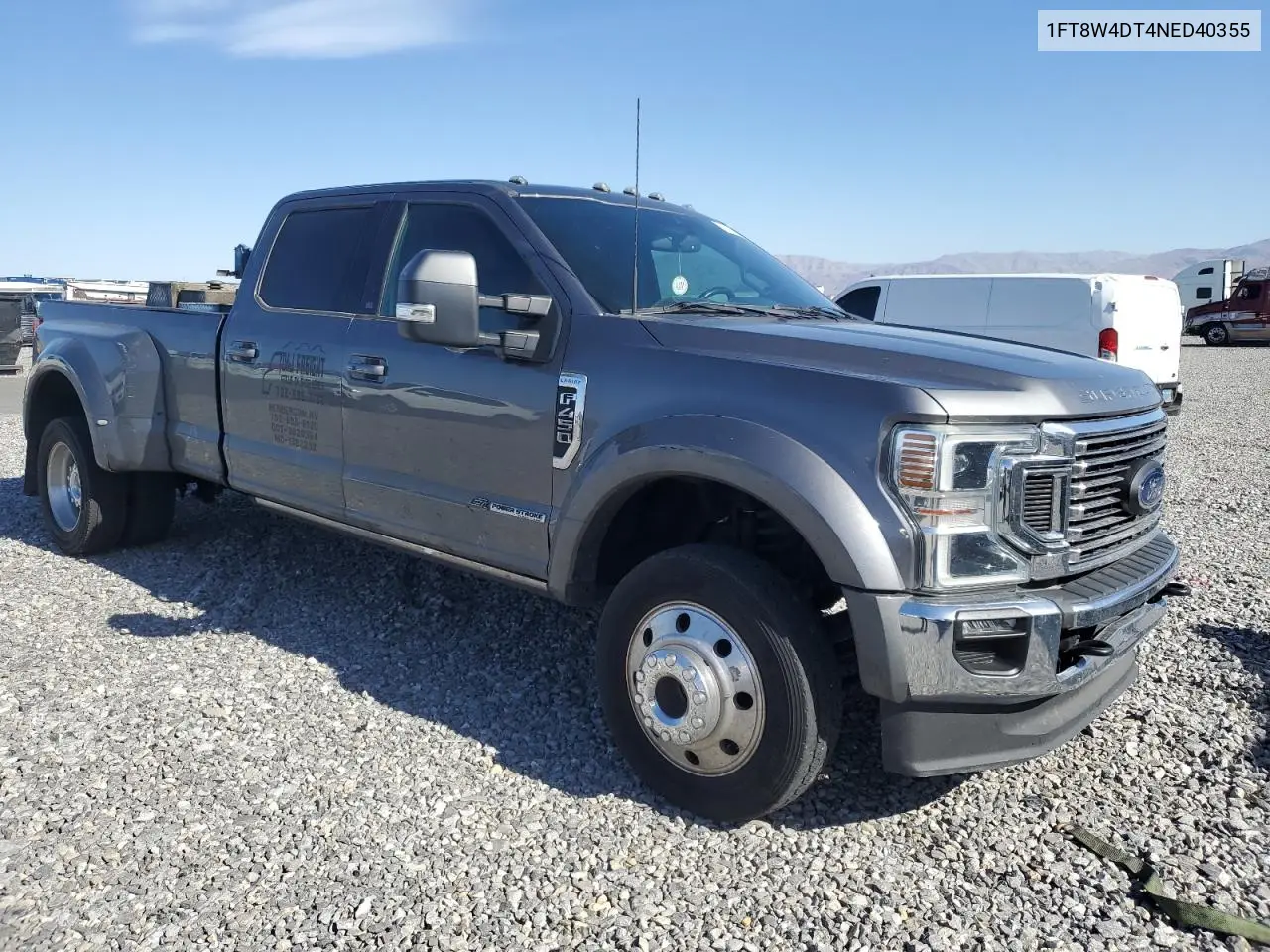2022 Ford F450 Super Duty VIN: 1FT8W4DT4NED40355 Lot: 55555205