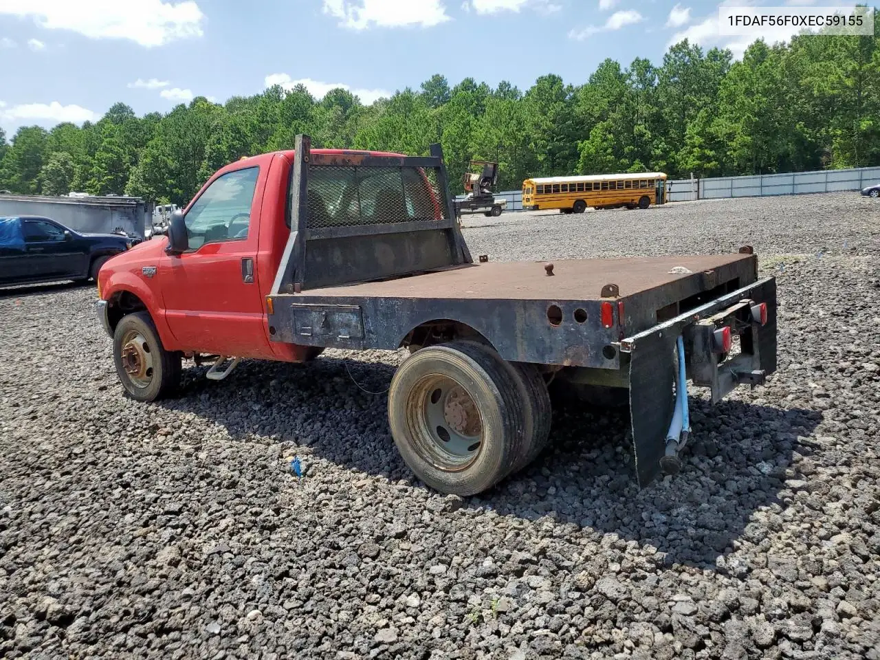 1999 Ford F550 Super Duty VIN: 1FDAF56F0XEC59155 Lot: 65462215
