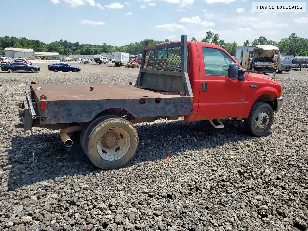 1999 Ford F550 Super Duty VIN: 1FDAF56F0XEC59155 Lot: 65462215
