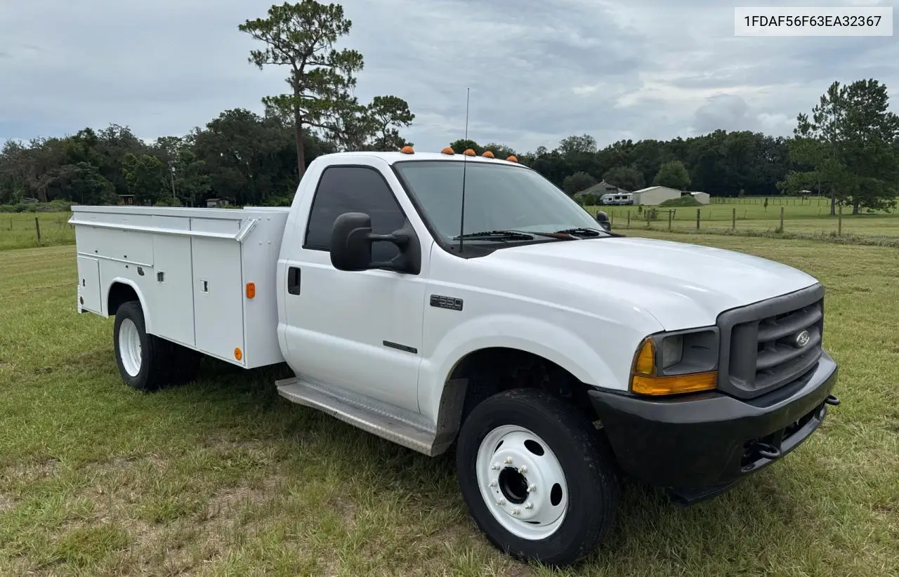 2003 Ford F550 Super Duty VIN: 1FDAF56F63EA32367 Lot: 66155865