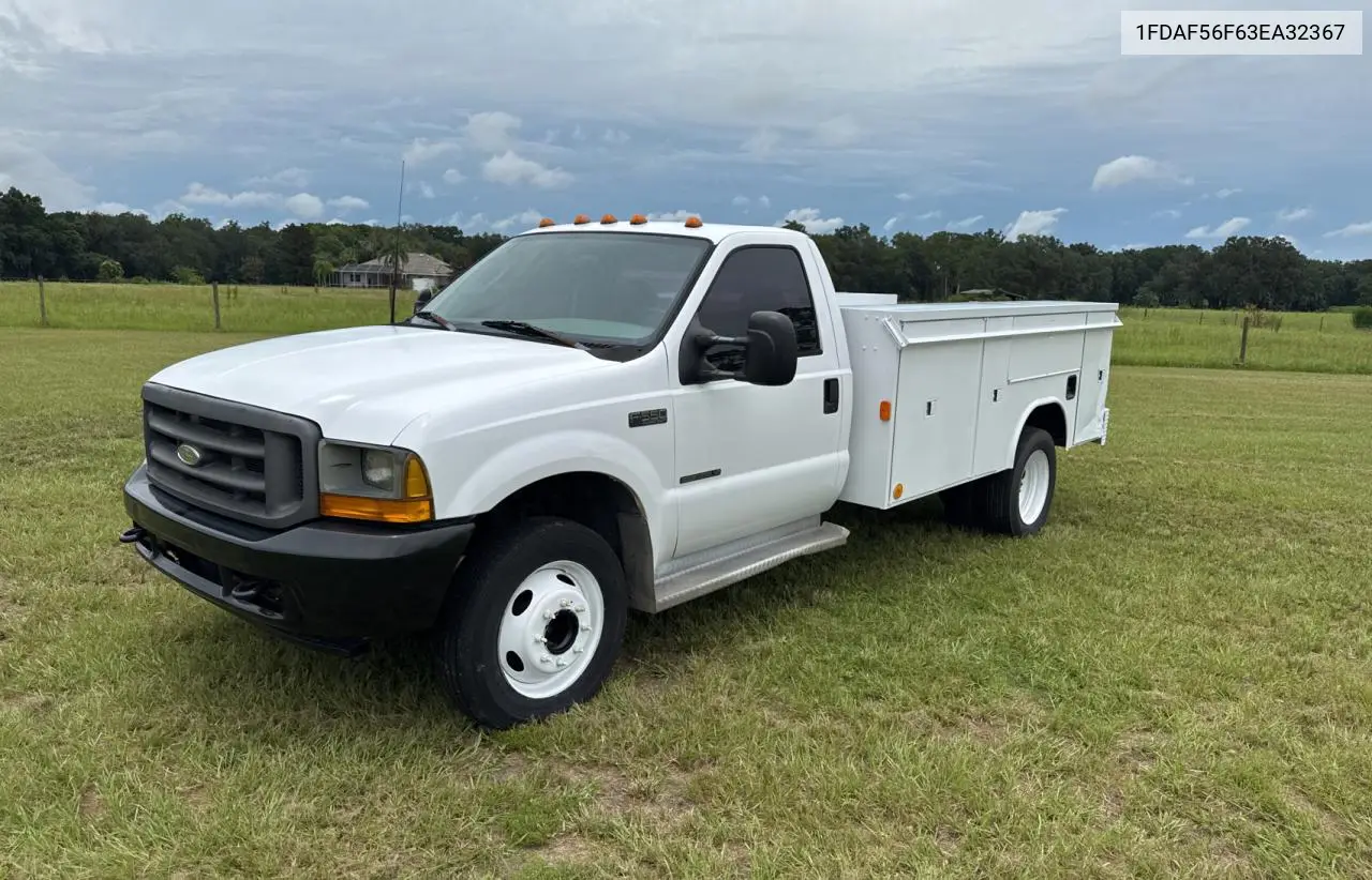 2003 Ford F550 Super Duty VIN: 1FDAF56F63EA32367 Lot: 66155865