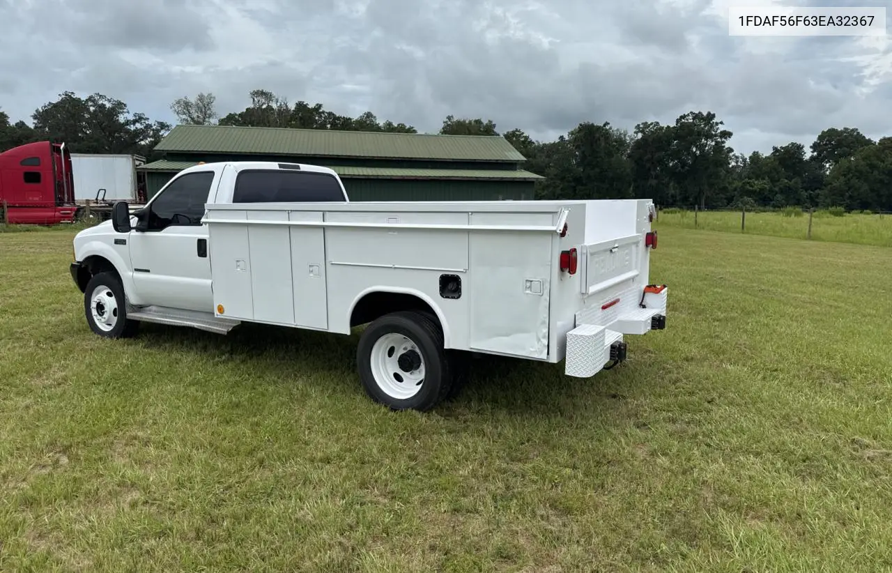 2003 Ford F550 Super Duty VIN: 1FDAF56F63EA32367 Lot: 66155865