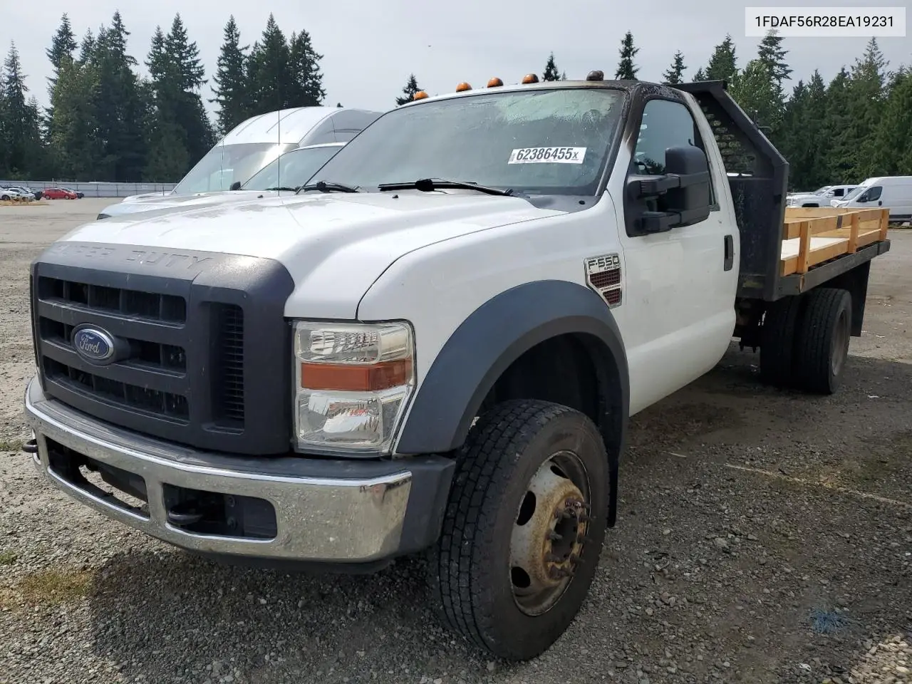 2008 Ford F550 Super Duty VIN: 1FDAF56R28EA19231 Lot: 62386455