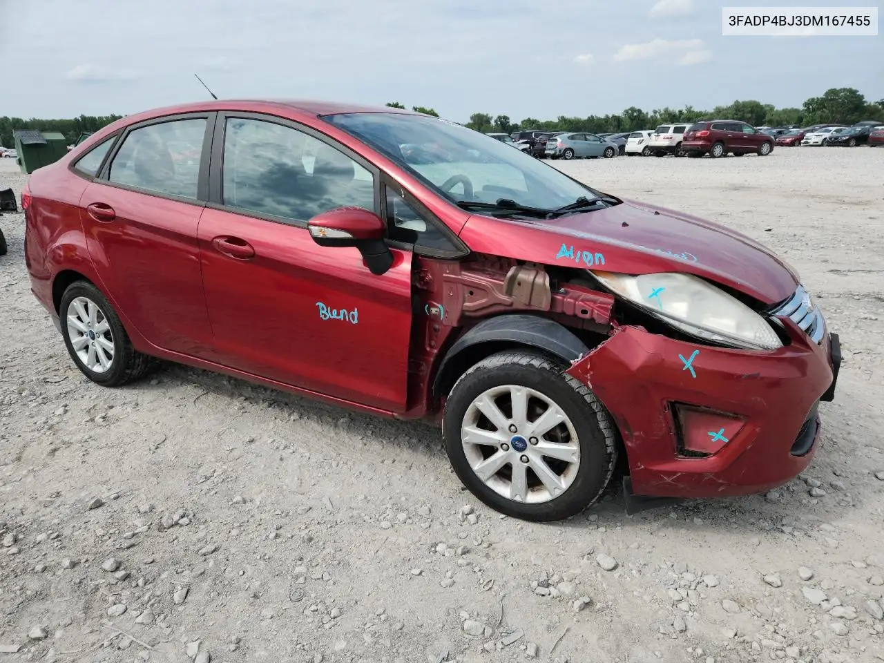 2013 Ford Fiesta Se VIN: 3FADP4BJ3DM167455 Lot: 62475465