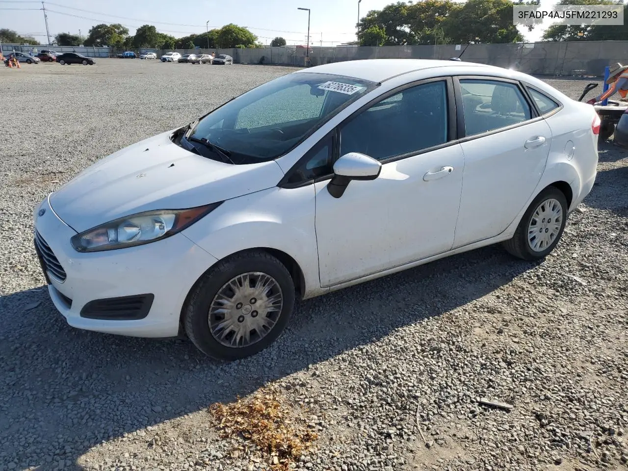 2015 Ford Fiesta S VIN: 3FADP4AJ5FM221293 Lot: 62786335