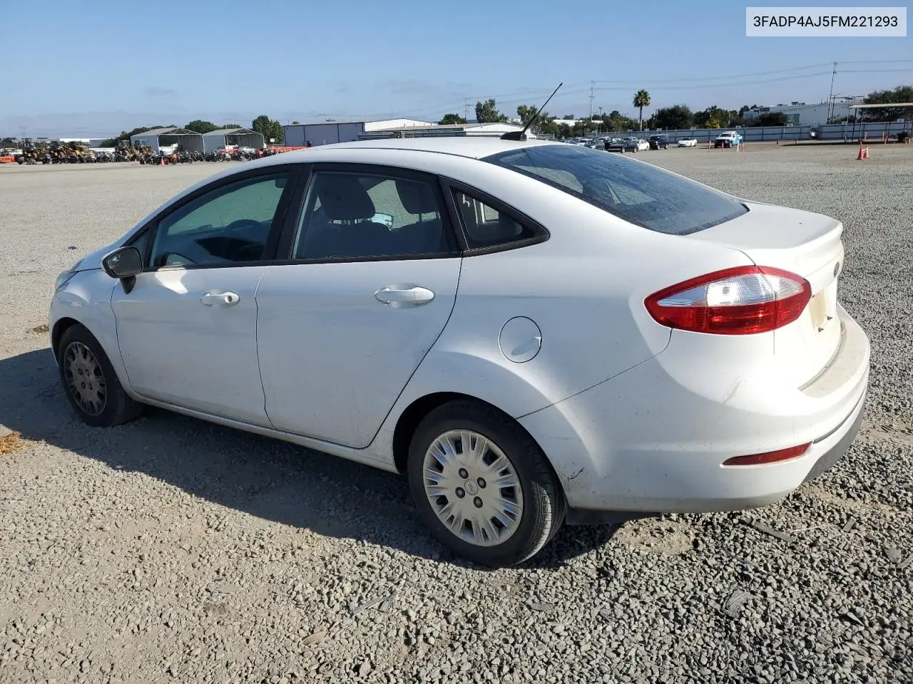 2015 Ford Fiesta S VIN: 3FADP4AJ5FM221293 Lot: 62786335