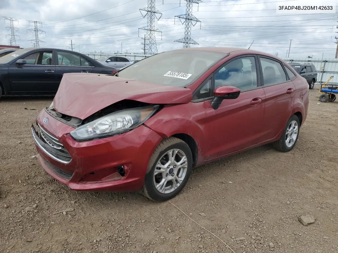 2016 Ford Fiesta Se VIN: 3FADP4BJ2GM142633 Lot: 55578185