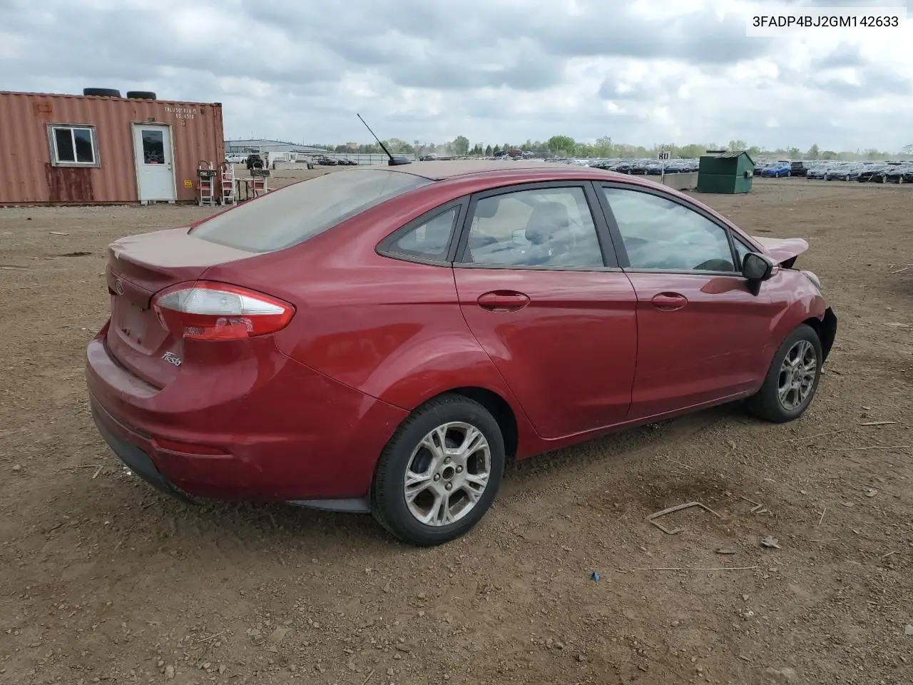 2016 Ford Fiesta Se VIN: 3FADP4BJ2GM142633 Lot: 55578185