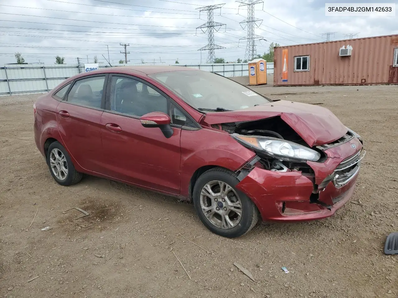 2016 Ford Fiesta Se VIN: 3FADP4BJ2GM142633 Lot: 55578185