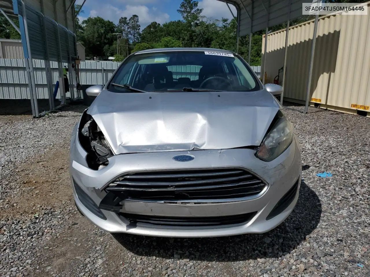 2016 Ford Fiesta S VIN: 3FADP4TJ5GM164446 Lot: 56639745