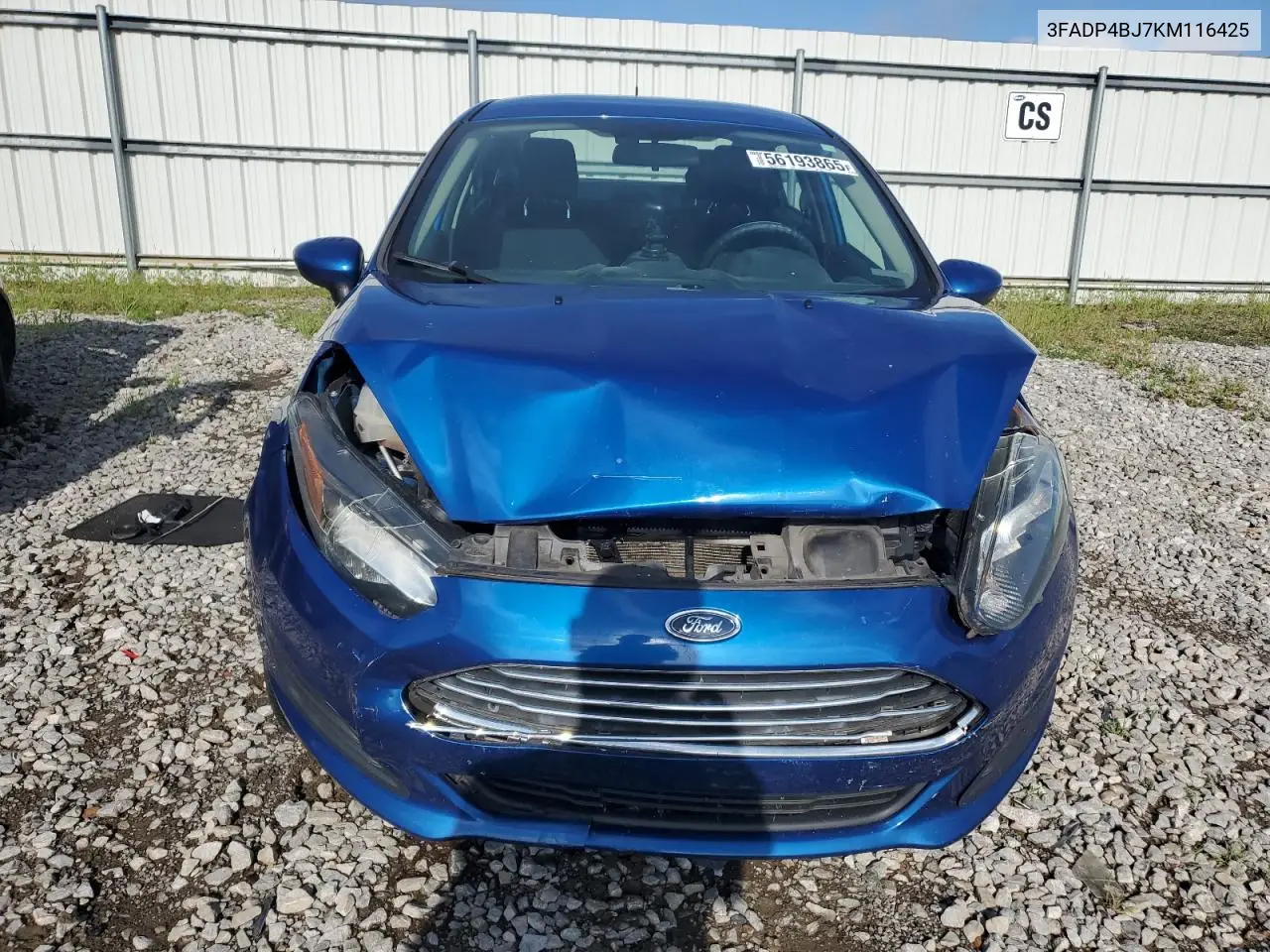 2019 Ford Fiesta Se VIN: 3FADP4BJ7KM116425 Lot: 56193865