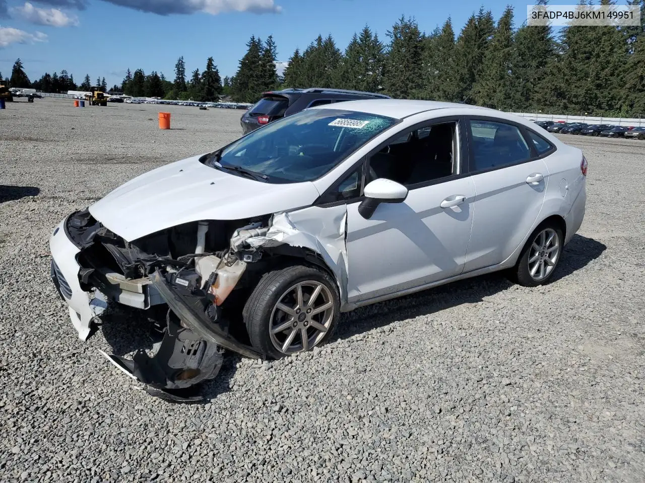 2019 Ford Fiesta Se VIN: 3FADP4BJ6KM149951 Lot: 56856985