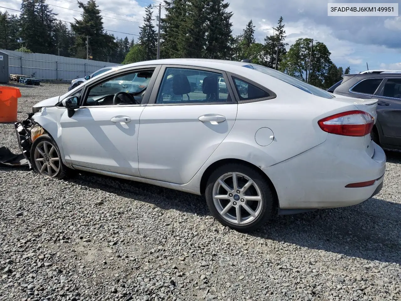 2019 Ford Fiesta Se VIN: 3FADP4BJ6KM149951 Lot: 56856985