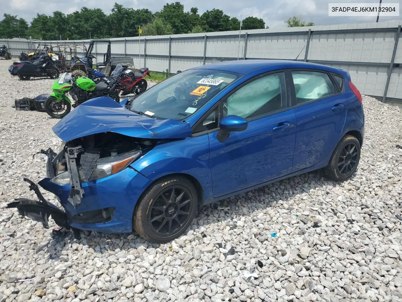 2019 Ford Fiesta Se VIN: 3FADP4EJ6KM132904 Lot: 62345865