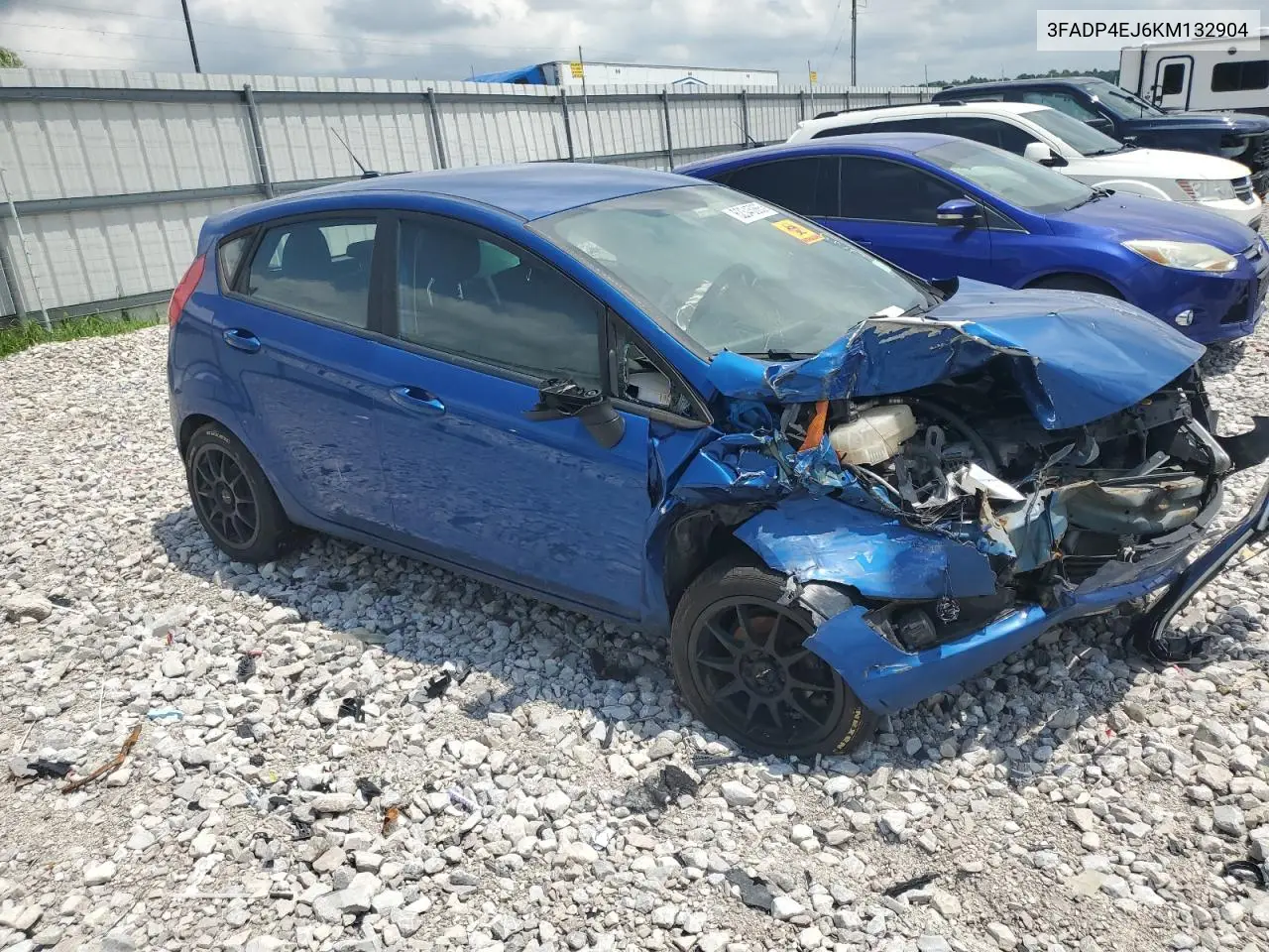 2019 Ford Fiesta Se VIN: 3FADP4EJ6KM132904 Lot: 62345865