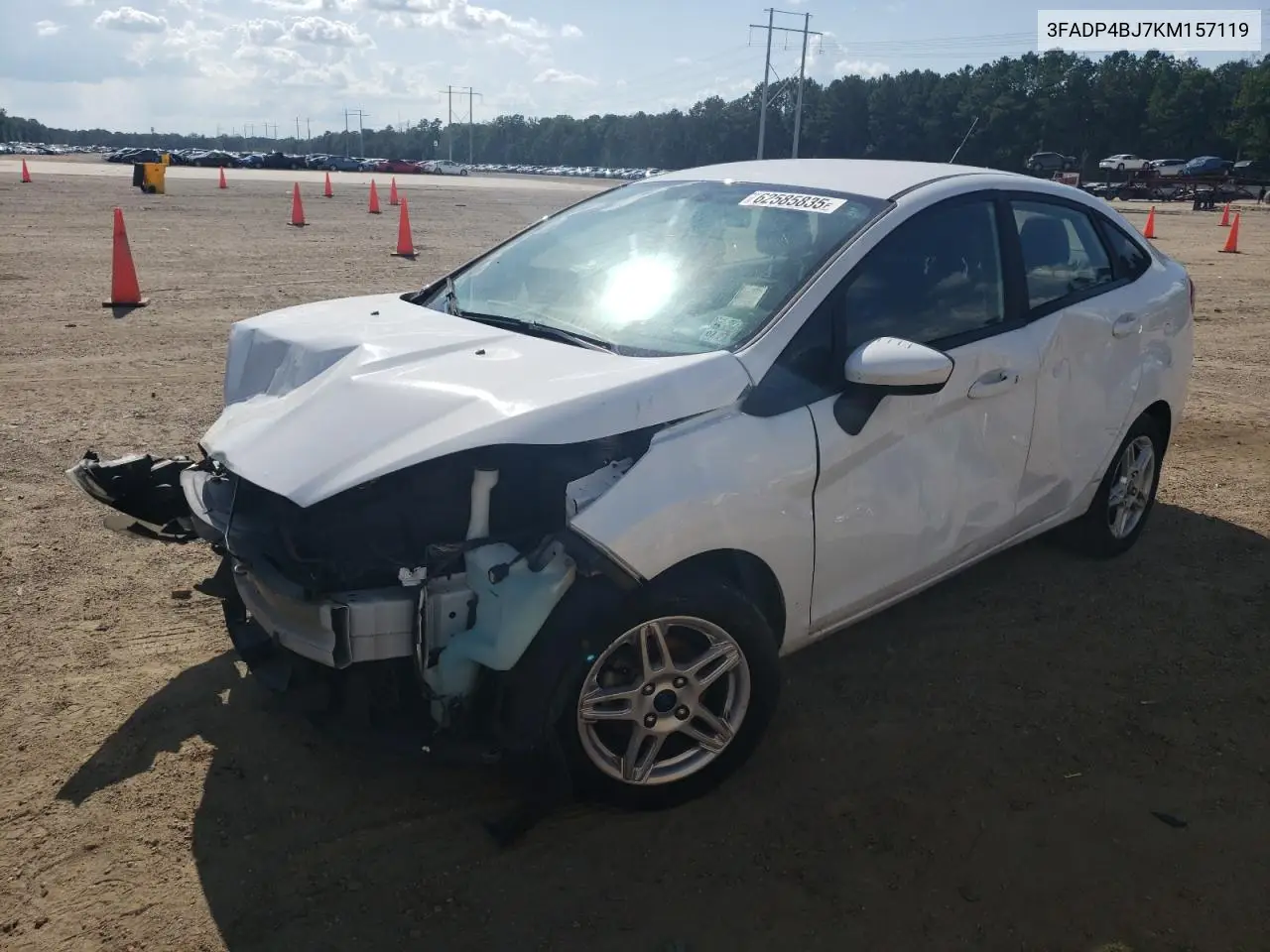 2019 Ford Fiesta Se VIN: 3FADP4BJ7KM157119 Lot: 62585835