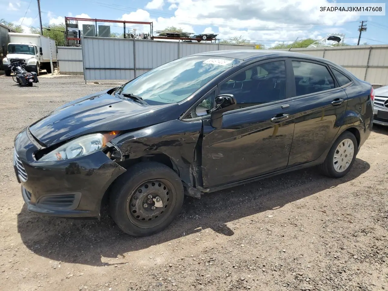2019 Ford Fiesta S VIN: 3FADP4AJ3KM147608 Lot: 63491405