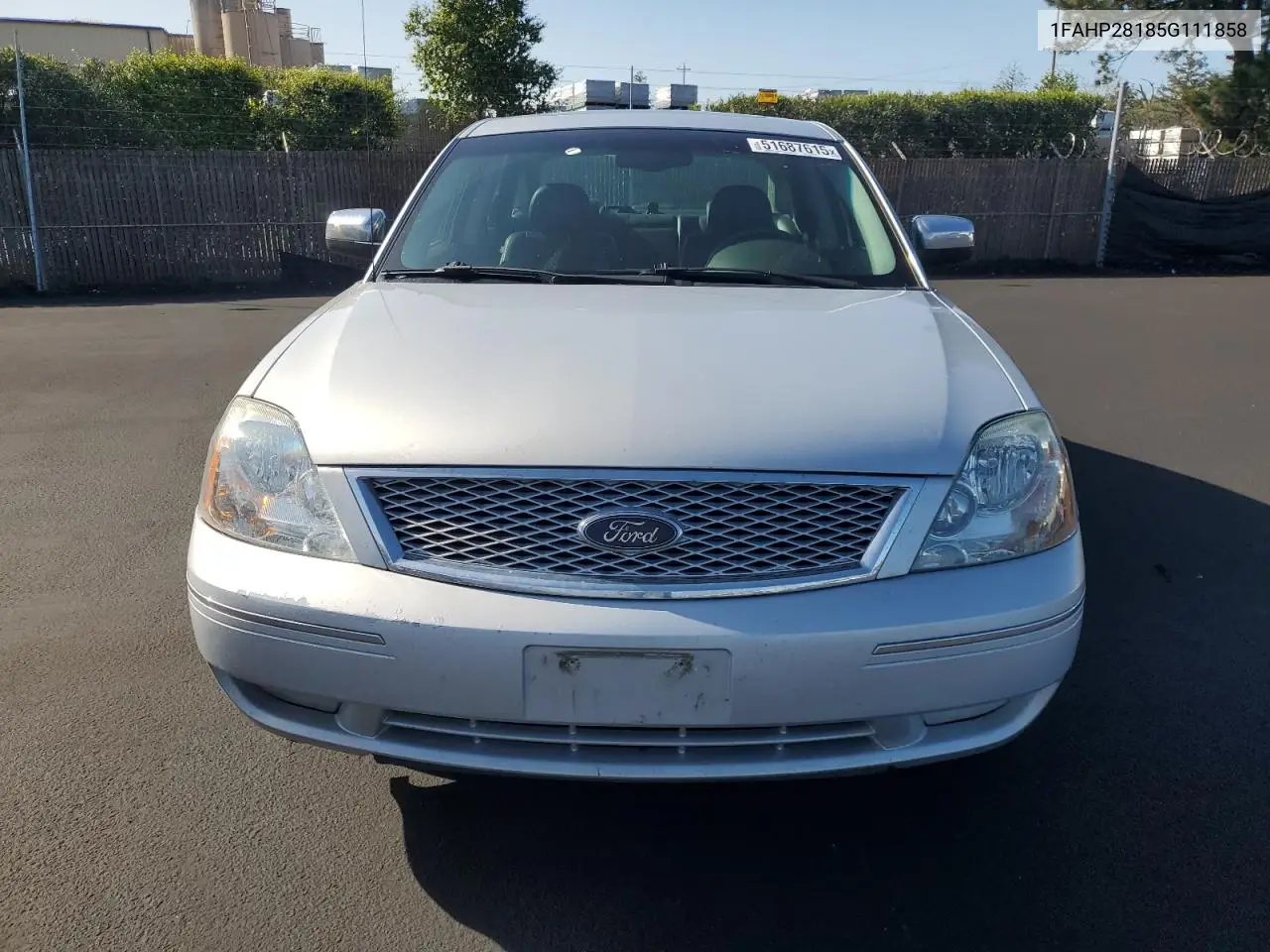 2005 Ford Five Hundred Limited VIN: 1FAHP28185G111858 Lot: 51687615