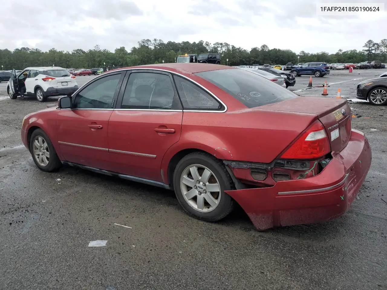 2005 Ford Five Hundred Sel VIN: 1FAFP24185G190624 Lot: 56364185