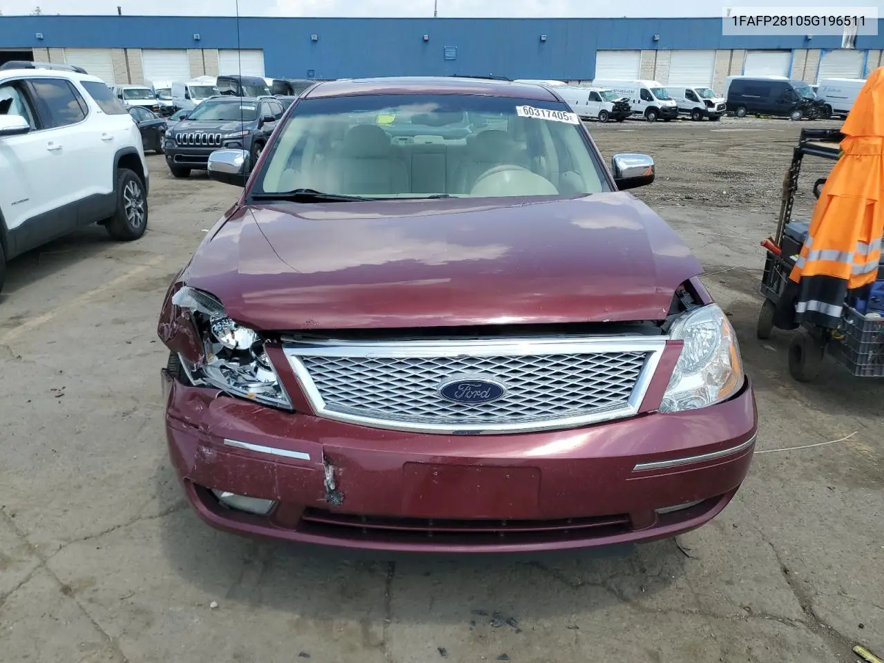 2005 Ford Five Hundred Limited VIN: 1FAFP28105G196511 Lot: 60317405