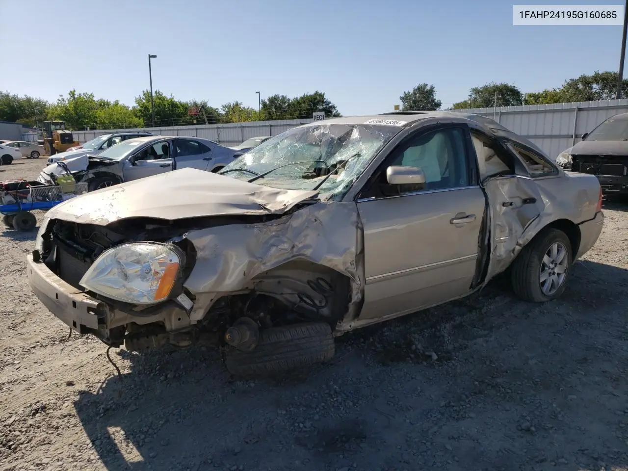 2005 Ford Five Hundred Sel VIN: 1FAHP24195G160685 Lot: 61601335