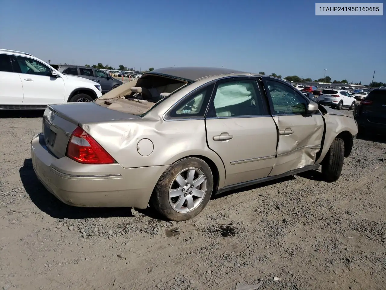 2005 Ford Five Hundred Sel VIN: 1FAHP24195G160685 Lot: 61601335