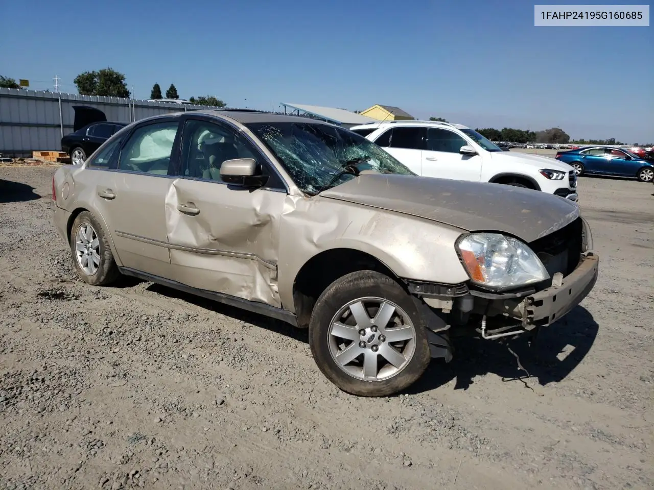 2005 Ford Five Hundred Sel VIN: 1FAHP24195G160685 Lot: 61601335