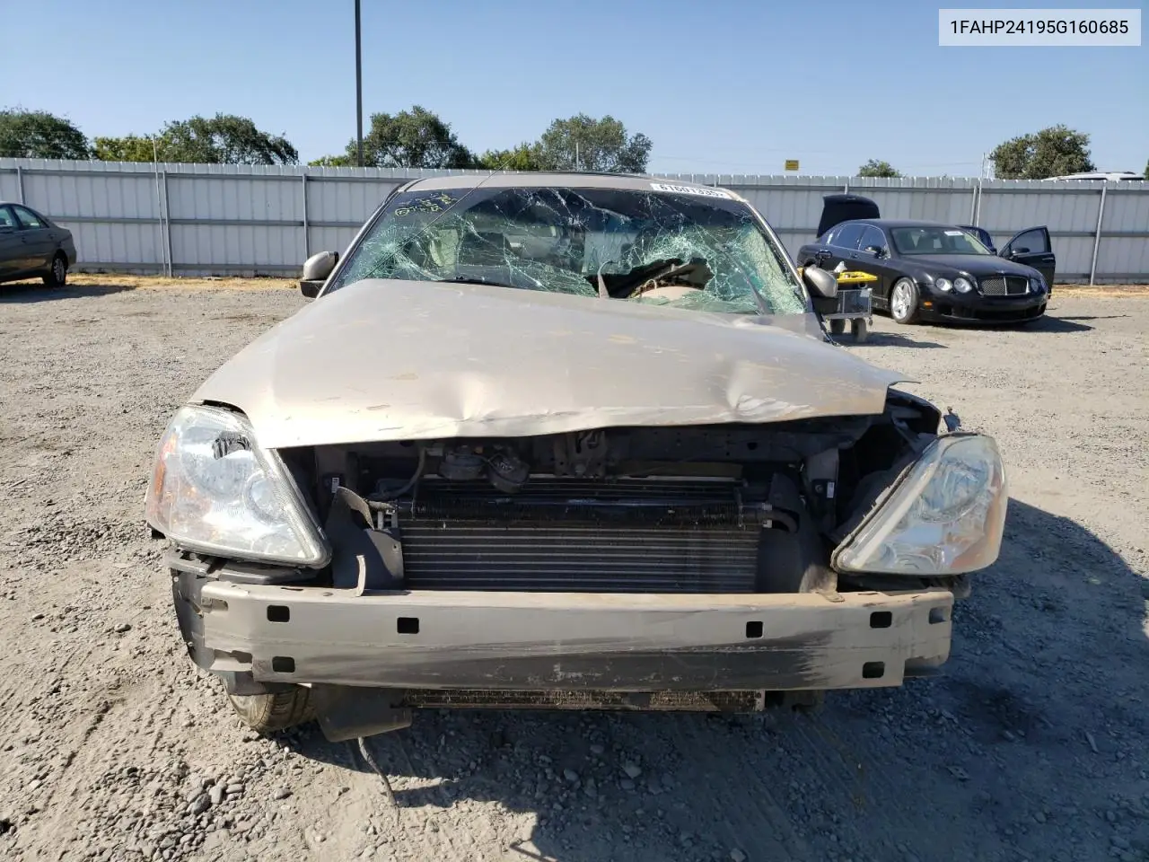 2005 Ford Five Hundred Sel VIN: 1FAHP24195G160685 Lot: 61601335