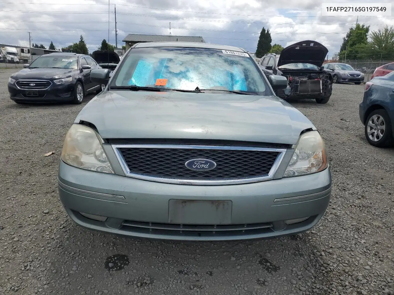 2005 Ford Five Hundred Sel VIN: 1FAFP27165G197549 Lot: 61861245