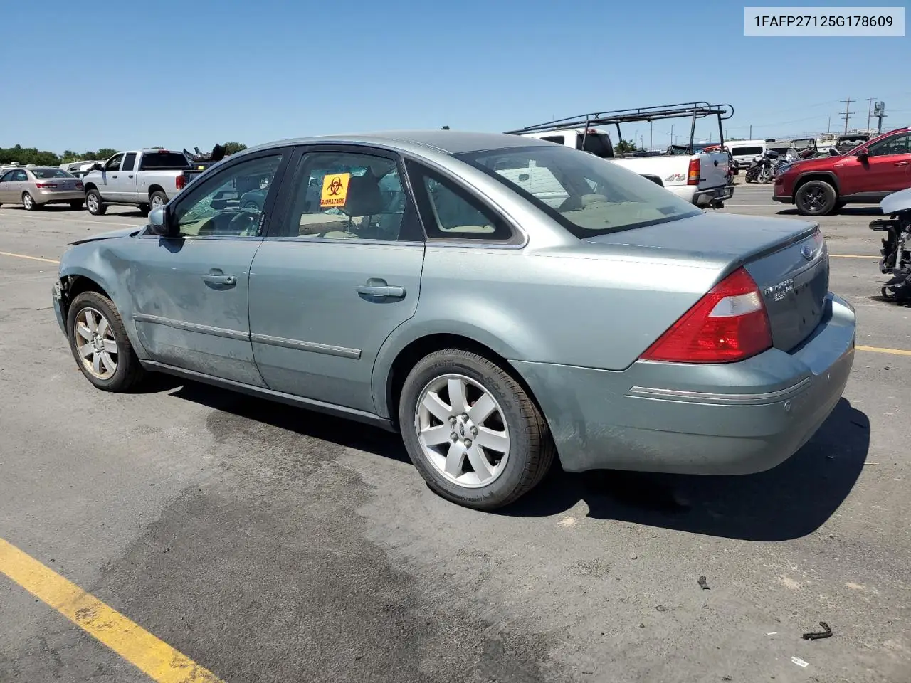 2005 Ford Five Hundred Sel VIN: 1FAFP27125G178609 Lot: 63795665