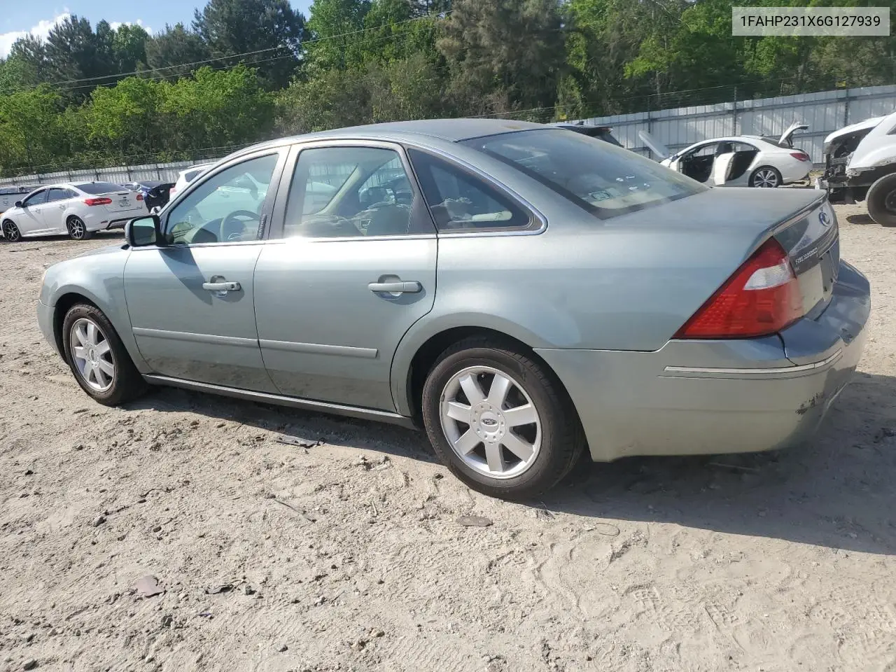 2006 Ford Five Hundred Se VIN: 1FAHP231X6G127939 Lot: 54688435